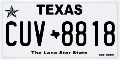 TX license plate CUV8818