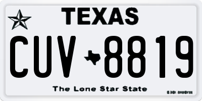 TX license plate CUV8819