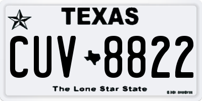 TX license plate CUV8822