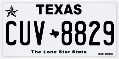 TX license plate CUV8829