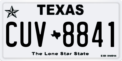 TX license plate CUV8841