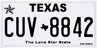 TX license plate CUV8842
