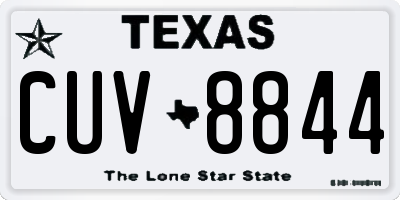 TX license plate CUV8844