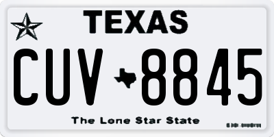 TX license plate CUV8845