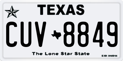 TX license plate CUV8849