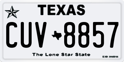 TX license plate CUV8857