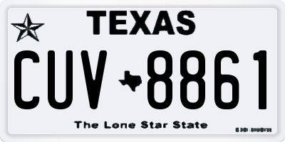TX license plate CUV8861