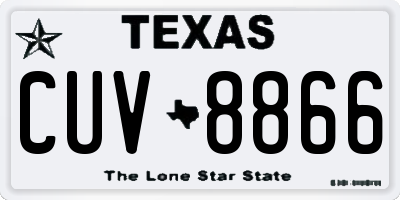 TX license plate CUV8866