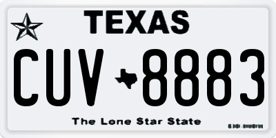 TX license plate CUV8883