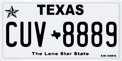 TX license plate CUV8889