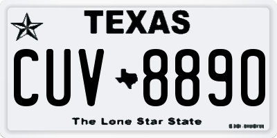 TX license plate CUV8890