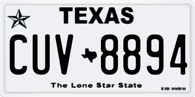 TX license plate CUV8894
