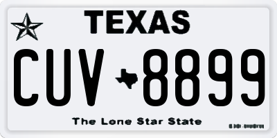 TX license plate CUV8899