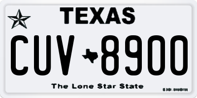 TX license plate CUV8900