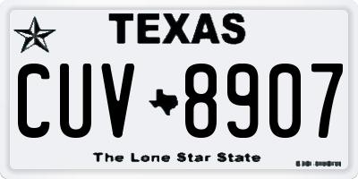 TX license plate CUV8907