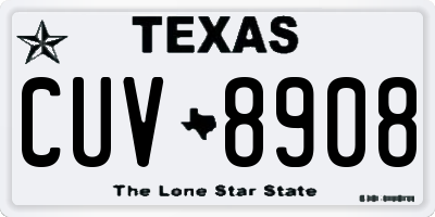 TX license plate CUV8908