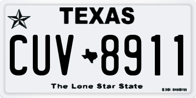 TX license plate CUV8911