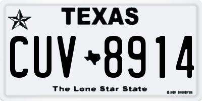 TX license plate CUV8914