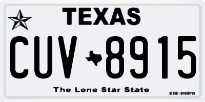 TX license plate CUV8915