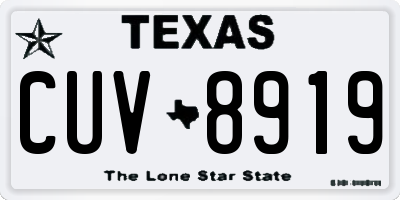 TX license plate CUV8919