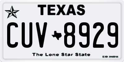TX license plate CUV8929