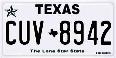 TX license plate CUV8942