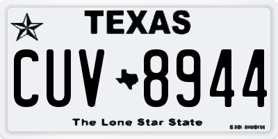 TX license plate CUV8944