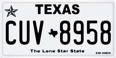 TX license plate CUV8958