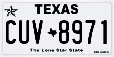 TX license plate CUV8971