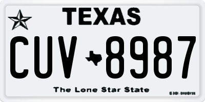 TX license plate CUV8987