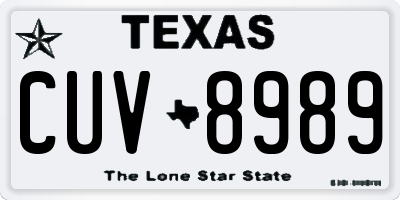 TX license plate CUV8989