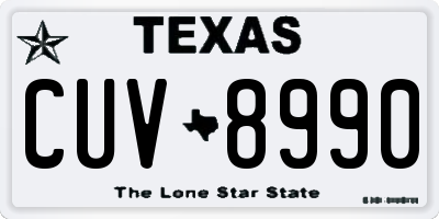 TX license plate CUV8990