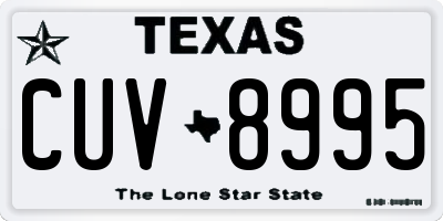 TX license plate CUV8995