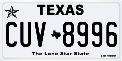TX license plate CUV8996
