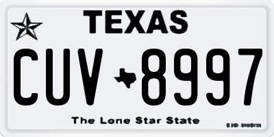 TX license plate CUV8997