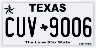 TX license plate CUV9006