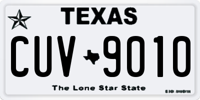 TX license plate CUV9010