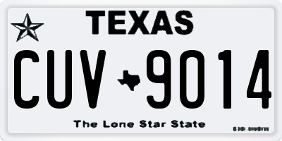 TX license plate CUV9014