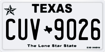 TX license plate CUV9026