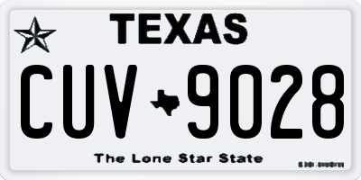 TX license plate CUV9028