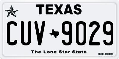 TX license plate CUV9029