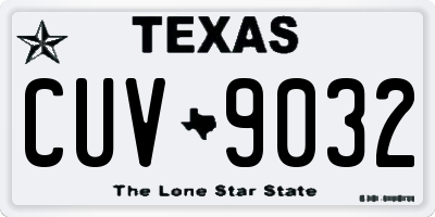 TX license plate CUV9032