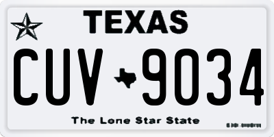 TX license plate CUV9034
