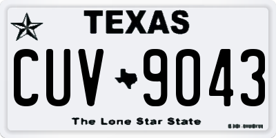 TX license plate CUV9043