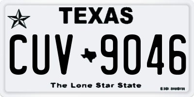 TX license plate CUV9046
