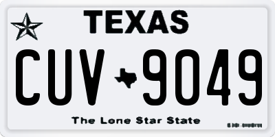 TX license plate CUV9049