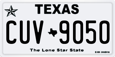 TX license plate CUV9050