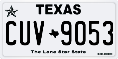 TX license plate CUV9053