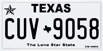 TX license plate CUV9058