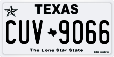 TX license plate CUV9066